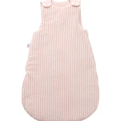 BB&Co                    Gigoteuse en gaze rayé Soft Stripes    Vieux Rose
