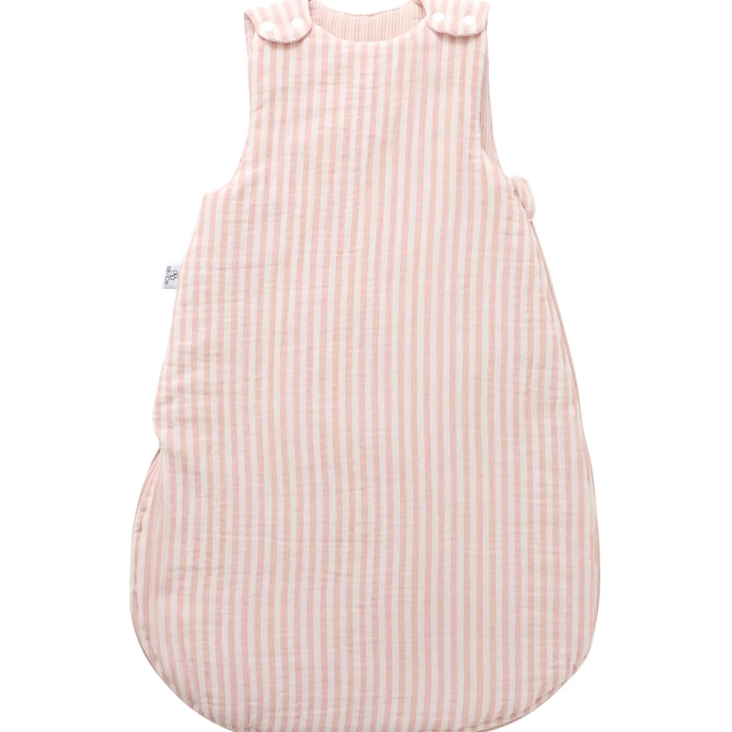 BB&Co Gigoteuse en gaze rayé Soft Stripes Vieux Rose