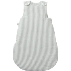 BB&Co                    Gigoteuse ouatinée en gaze rayé    Soft Stripes Écru/ Vert De Gris