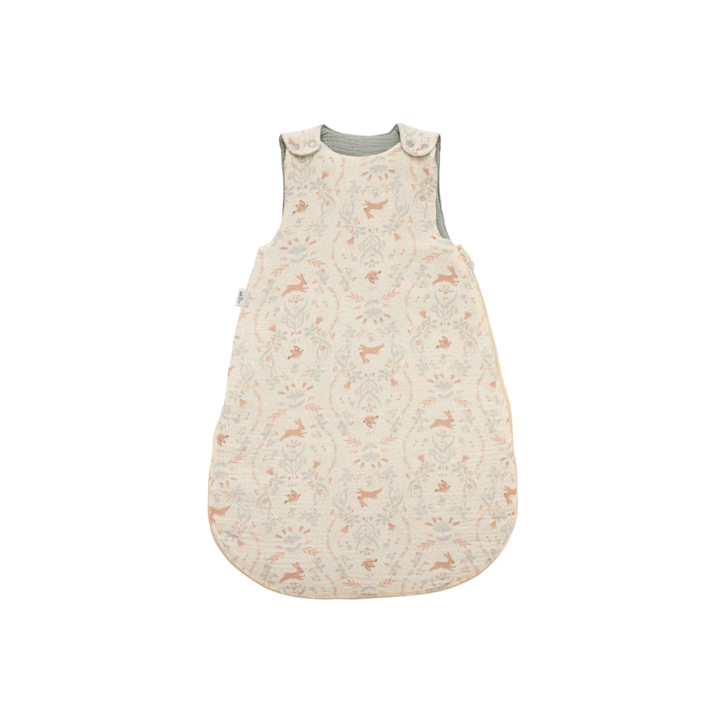 BB&Co Gigoteuse ouatinée en gaze de coton Jardin enchanté Vert De Gris