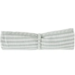 BB&Co                    Lange multifonctions gaze de coton rayé    Écru/ Vert De Gris            70x70 cm