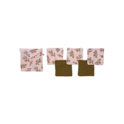 BB&Co                    5 lingettes + pochette assortie imp.    Fleurs/ Fougère