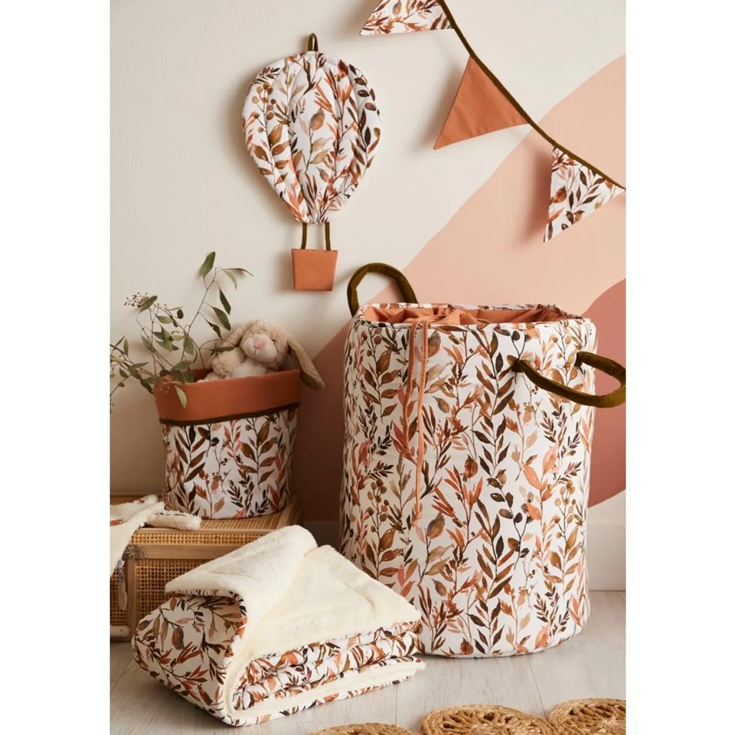 BB&Co Maxi Panier de rangement à anses Caramel Forest 40x45 cm