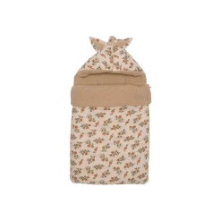 BB&Co Nid d’ange en coton fleurs doublé sherpa Fleurs/ Ourson 0-6 mois