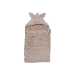BB&Co Nid d’ange fausse fourrure doublé gaze Liberty/ Beige 0-6 mois