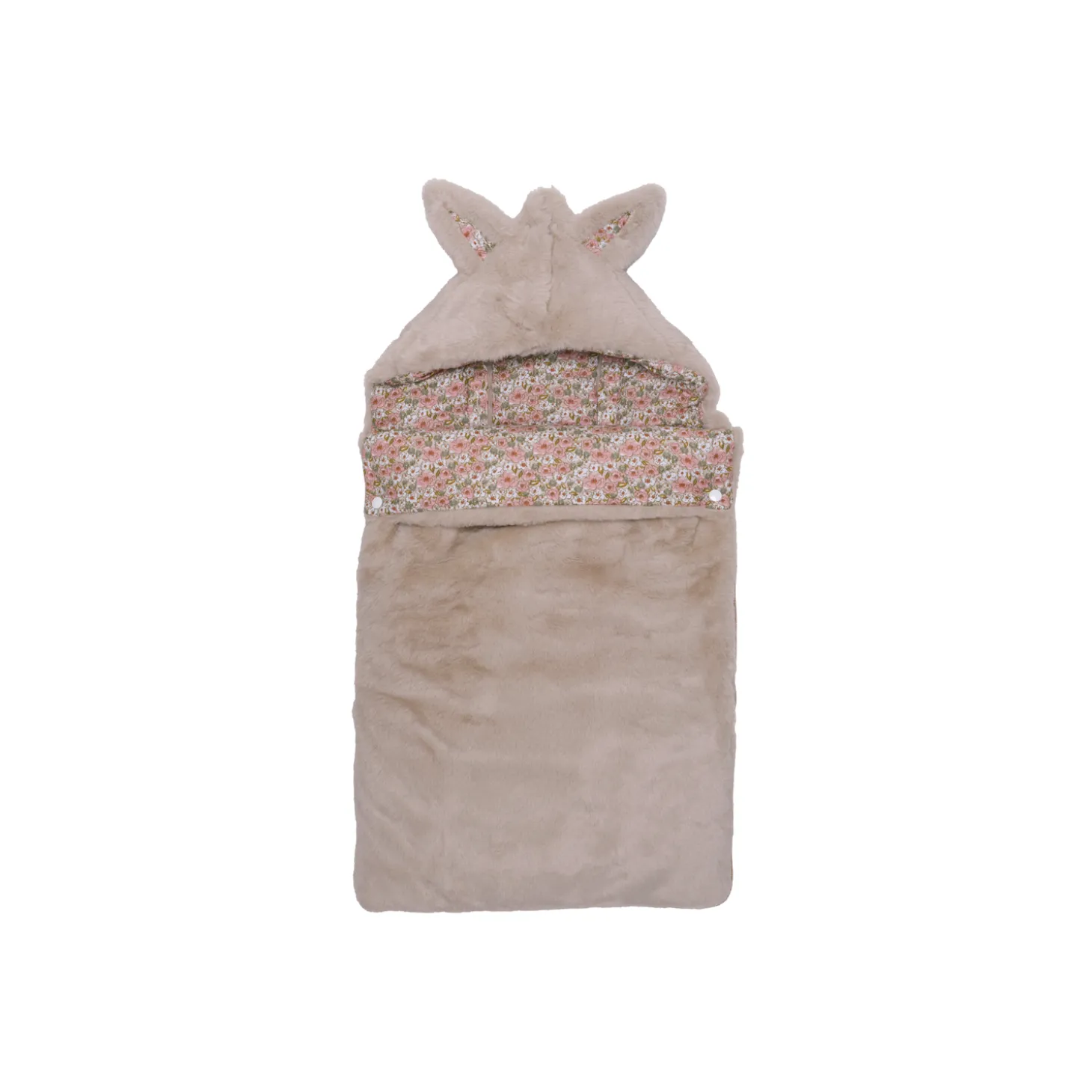 BB&Co Nid d’ange fausse fourrure doublé gaze Liberty/ Beige 0-6 mois