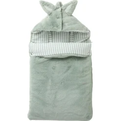 BB&Co Nid d’ange fausse fourrure doublé gaze de coton Vert De Gris 0-6 mois