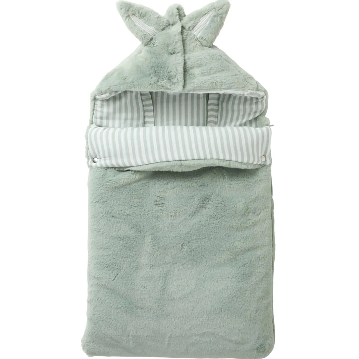 BB&Co Nid d’ange fausse fourrure doublé gaze de coton Vert De Gris 0-6 mois