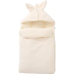 BB&Co Nid d’ange fausse fourrure doublé gaze de coton Écru 0-6 mois