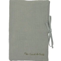 BB&Co Protège carnet de santé gaze de coton Mix&Match Vert De Gris