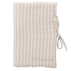 BB&Co                    Protège carnet de santé rayé    Soft Stripes Écru/ Galet