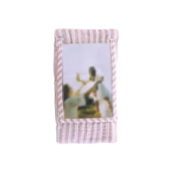 BB&Co                    Protège livret de famille rayé avec poche photo    Vieux Rose