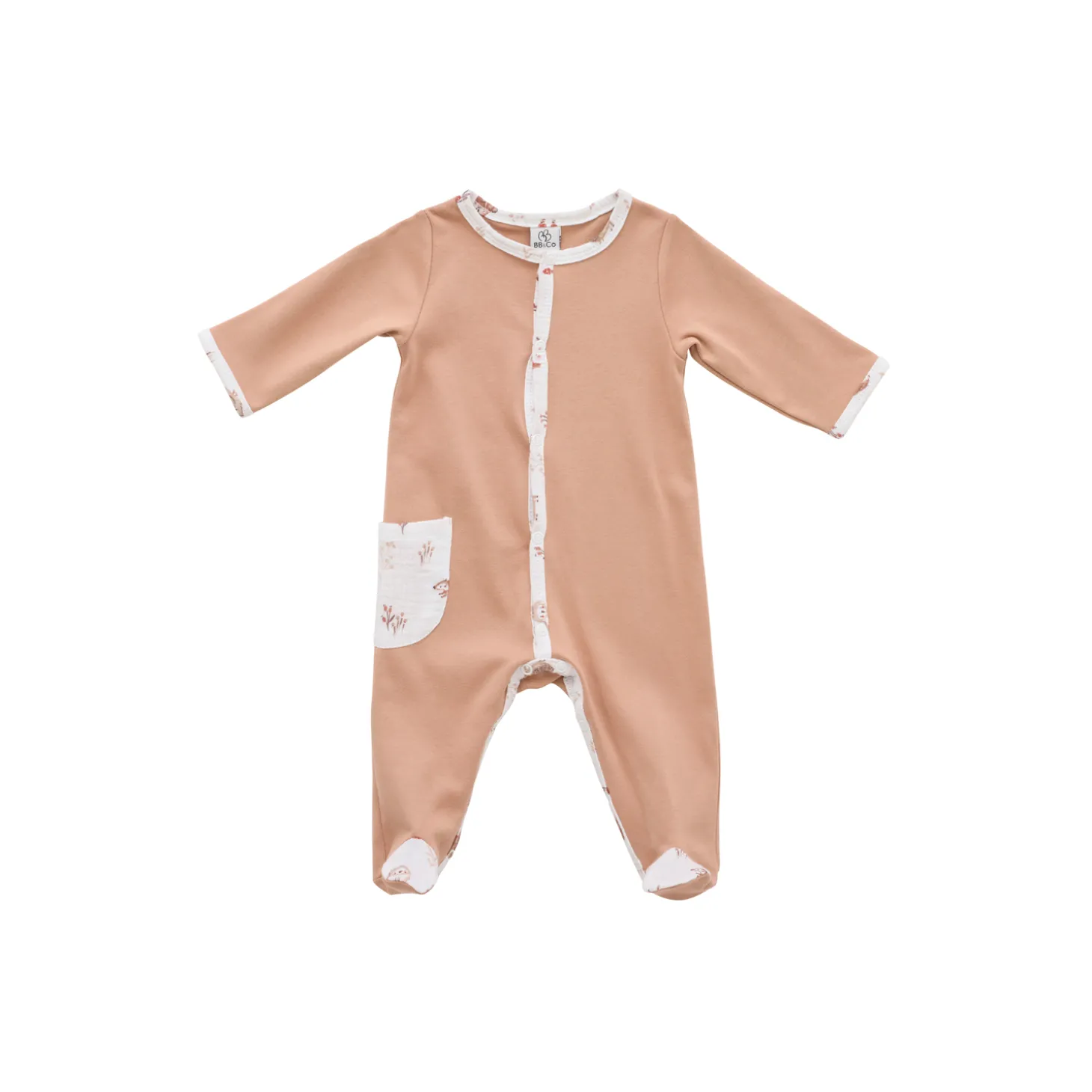 BB&Co Pyjama Dorsbien coton en interlock Cosy Forest Blanc/ Mocha