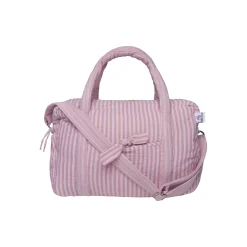 BB&Co Sac à langer en gaze de coton rayé Vieux Rose