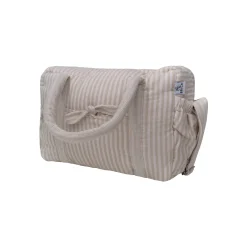 BB&Co                    Sac à langer en gaze de coton rayé    Galet