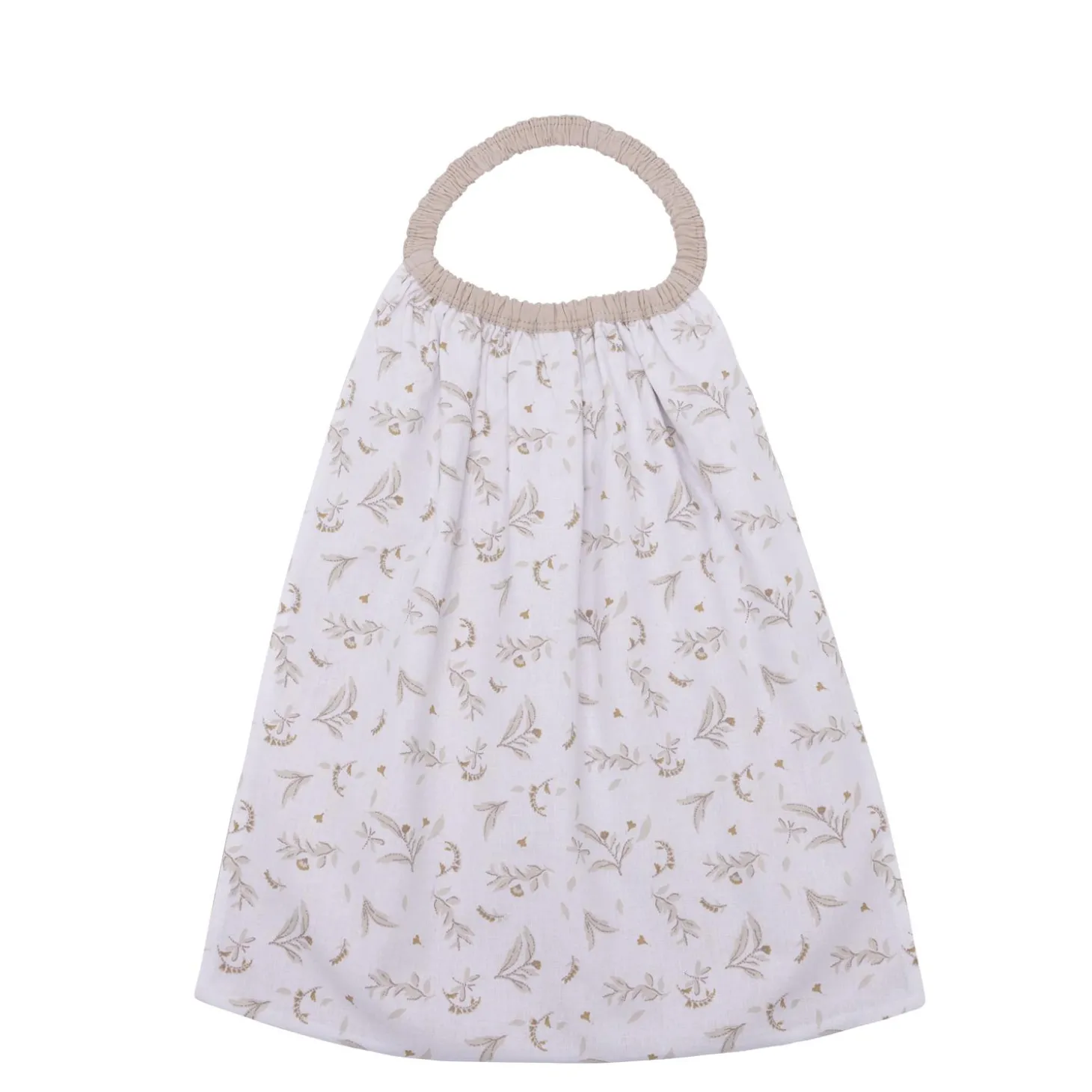 BB&Co Serviette élastiquée feuilles Blanc/ Biscuit