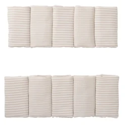 BB&Co                    Tour de lit modulable rayé    Soft Stripes Ecru/ Galet