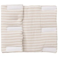 BB&Co                    Tour de lit modulable rayé    Soft Stripes Ecru/ Galet