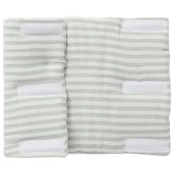 BB&Co                    Tour de lit modulable rayé    Soft Stripes Ecru/ Vert De Gris