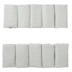 BB&Co                    Tour de lit modulable rayé    Soft Stripes Ecru/ Vert De Gris