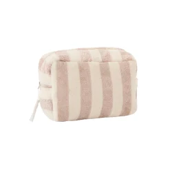 BB&Co                    Trousse de toilette en bambou rayée    Ivoire/ Galet