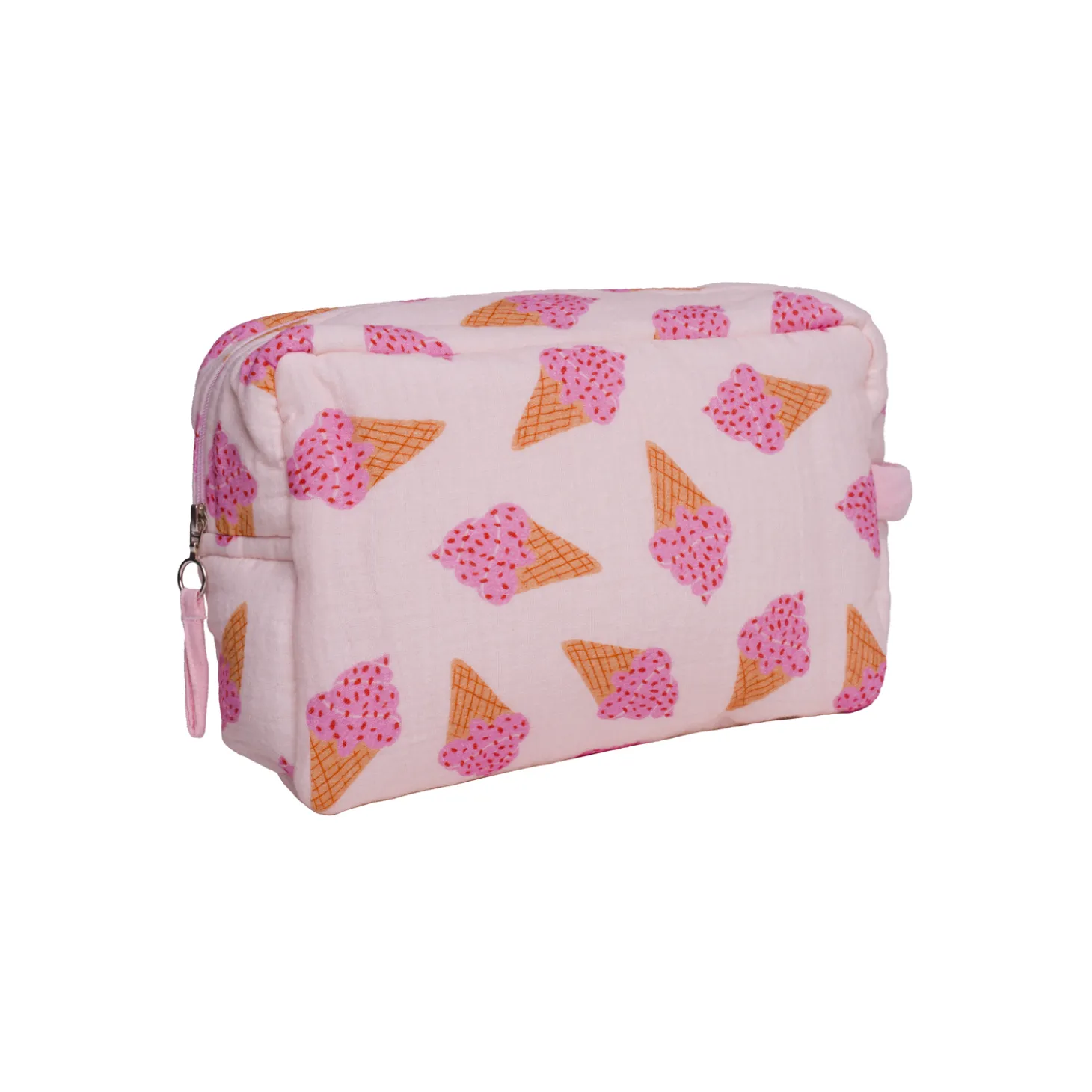 BB&Co Trousse de toilette gaze cornets de glace Blush/ Rose