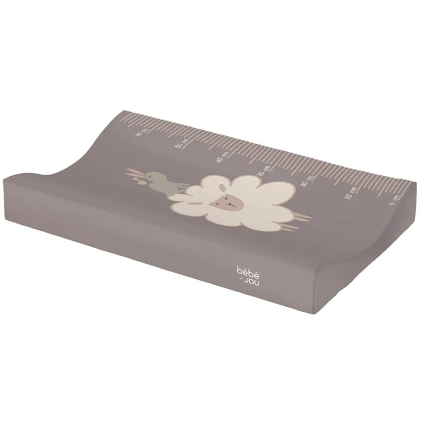 Bébéjou Matelas à langer Farm Friends Chalk brown 72x44 cm