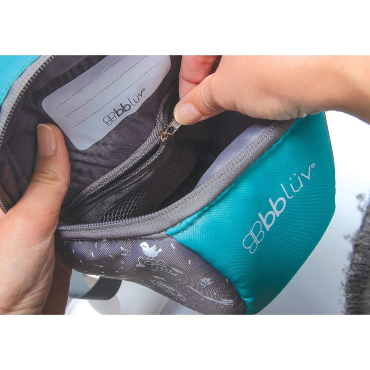 BBlüv Sac à dos pour bambin avec sangle amovible aqua