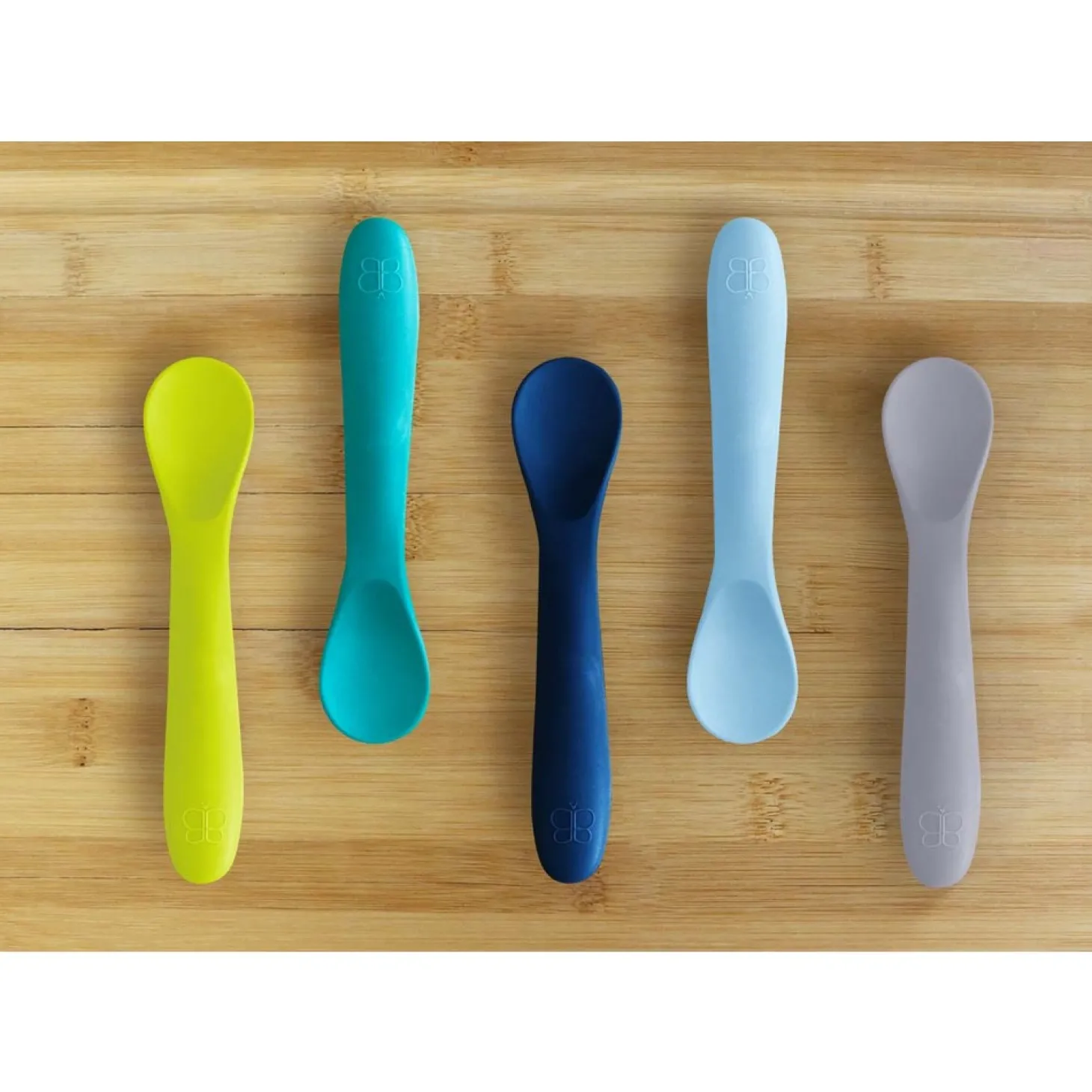 BBlüv Set de 5 cuillères en silicone Bleu