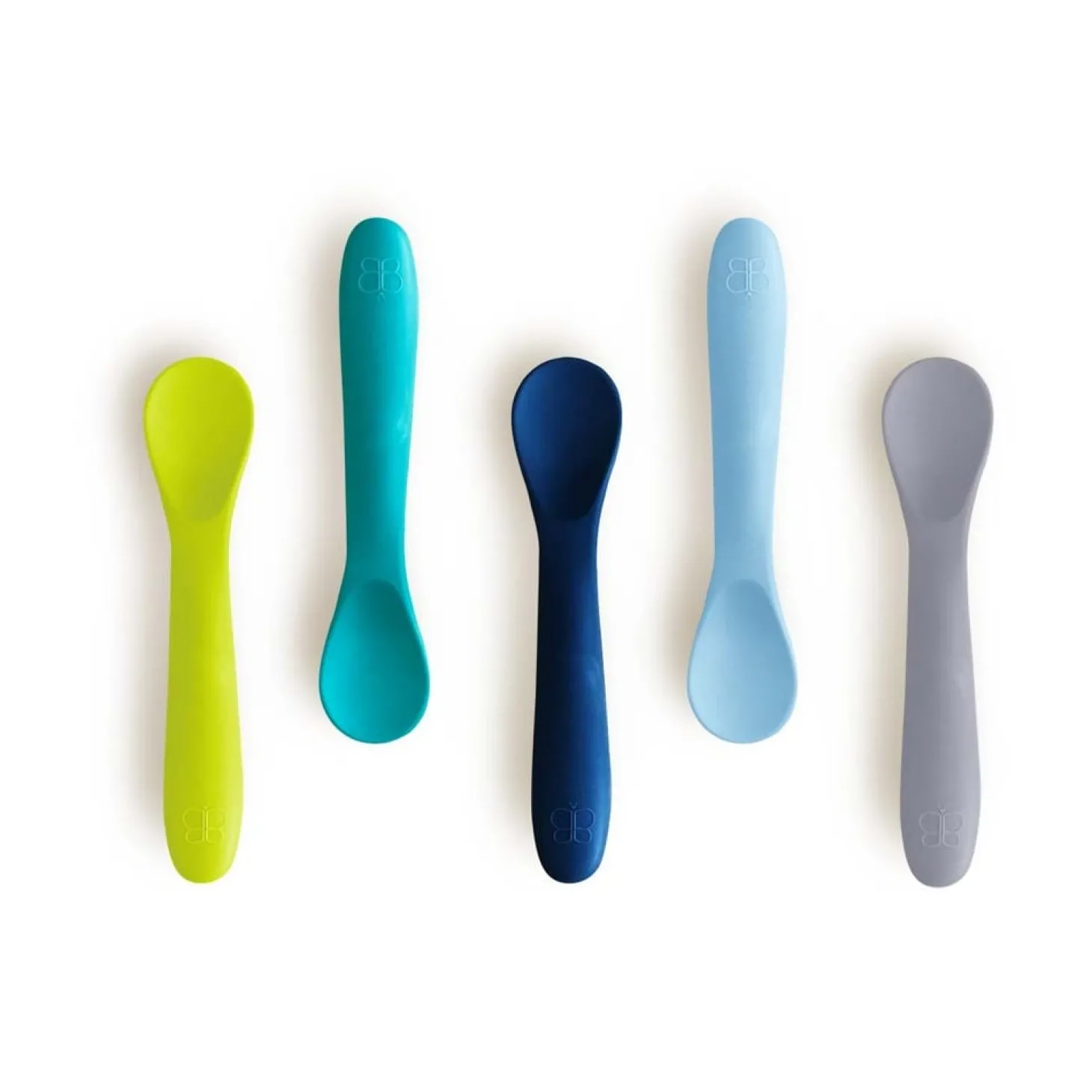 BBlüv Set de 5 cuillères en silicone Bleu