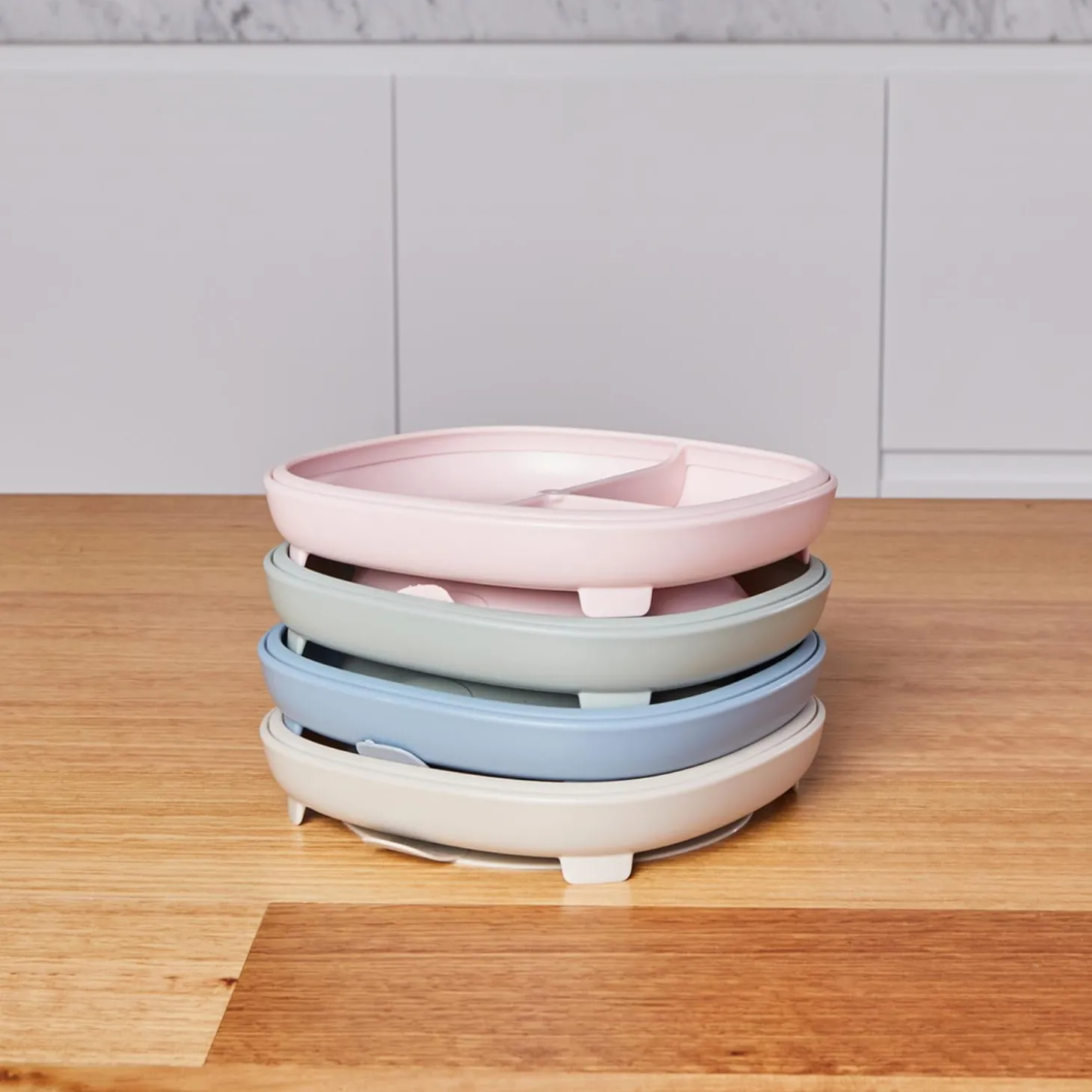 B.Box For Kids Assiette compartimentée 2 en 1 Blush