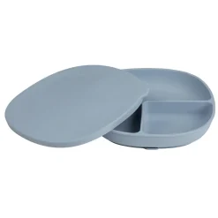 B.Box For Kids Assiette ventousée et couvercle en silicone Ocean