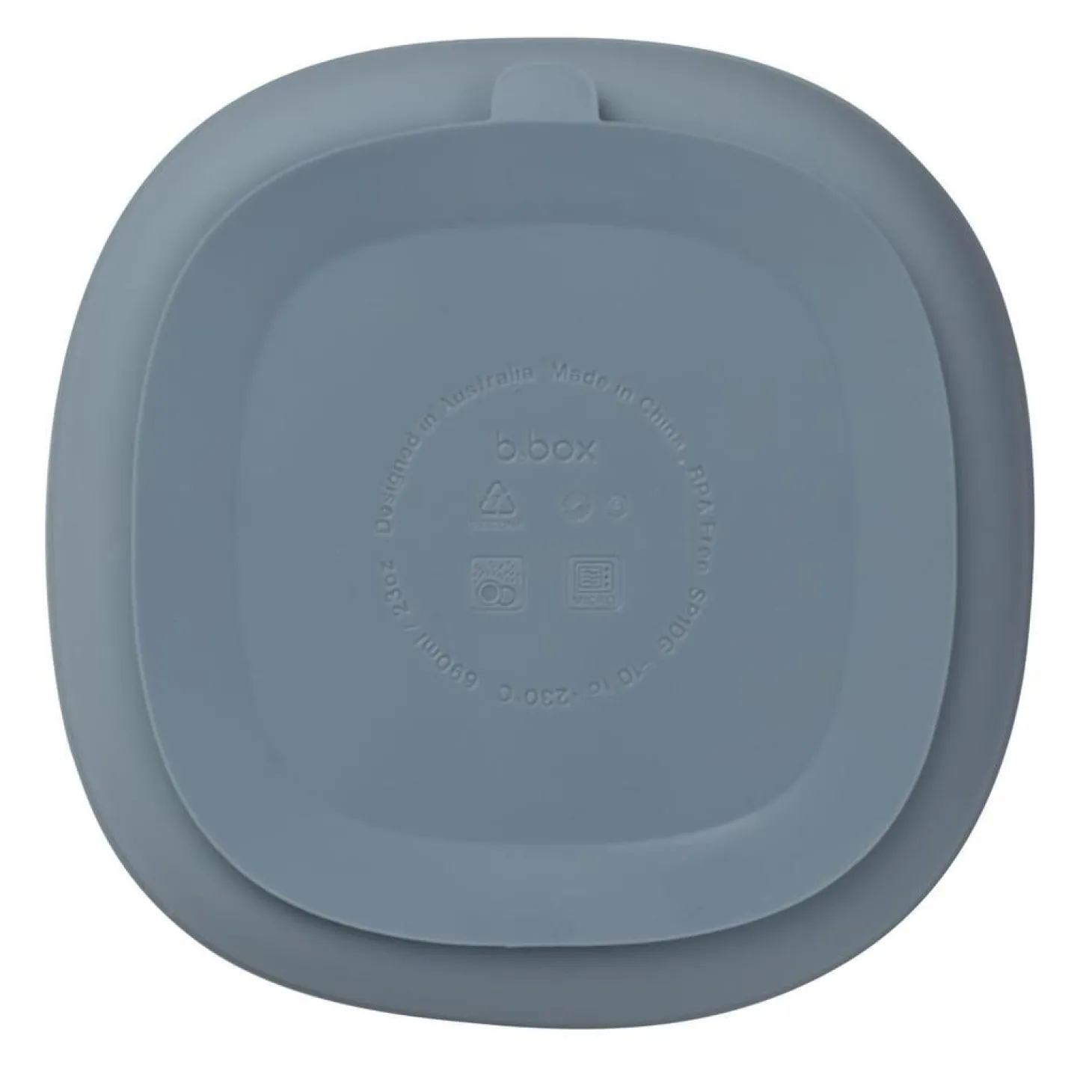 B.Box For Kids Assiette ventousée et couvercle en silicone Ocean