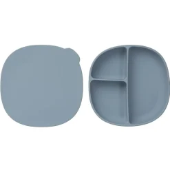B.Box For Kids Assiette ventousée et couvercle en silicone Ocean