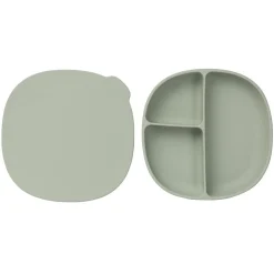B.Box For Kids                    Assiette ventousée et couvercle en silicone    Sage