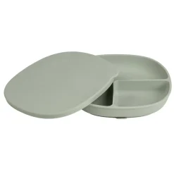B.Box For Kids                    Assiette ventousée et couvercle en silicone    Sage