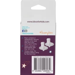 B.Box For Kids Pack de 2 bec de remplacement pour gourde Blanc 450 ml et 600 ml