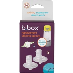B.Box For Kids                    Pack de 2 bec de remplacement pour gourde    Blanc            450 ml et 600 ml