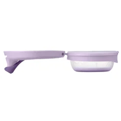 B.Box For Kids Poche gourde repas bébé rechargeable en silicone Mauve 110 ml