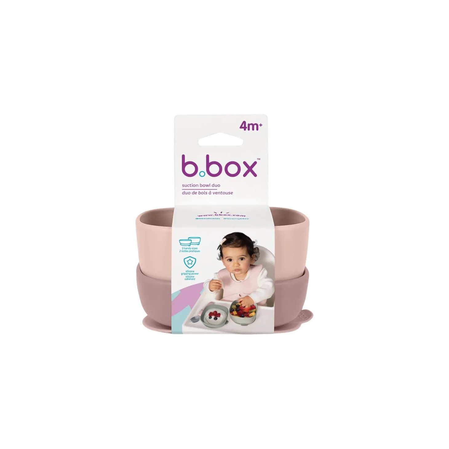 B.Box For Kids Set de bol à ventouse duo Blush
