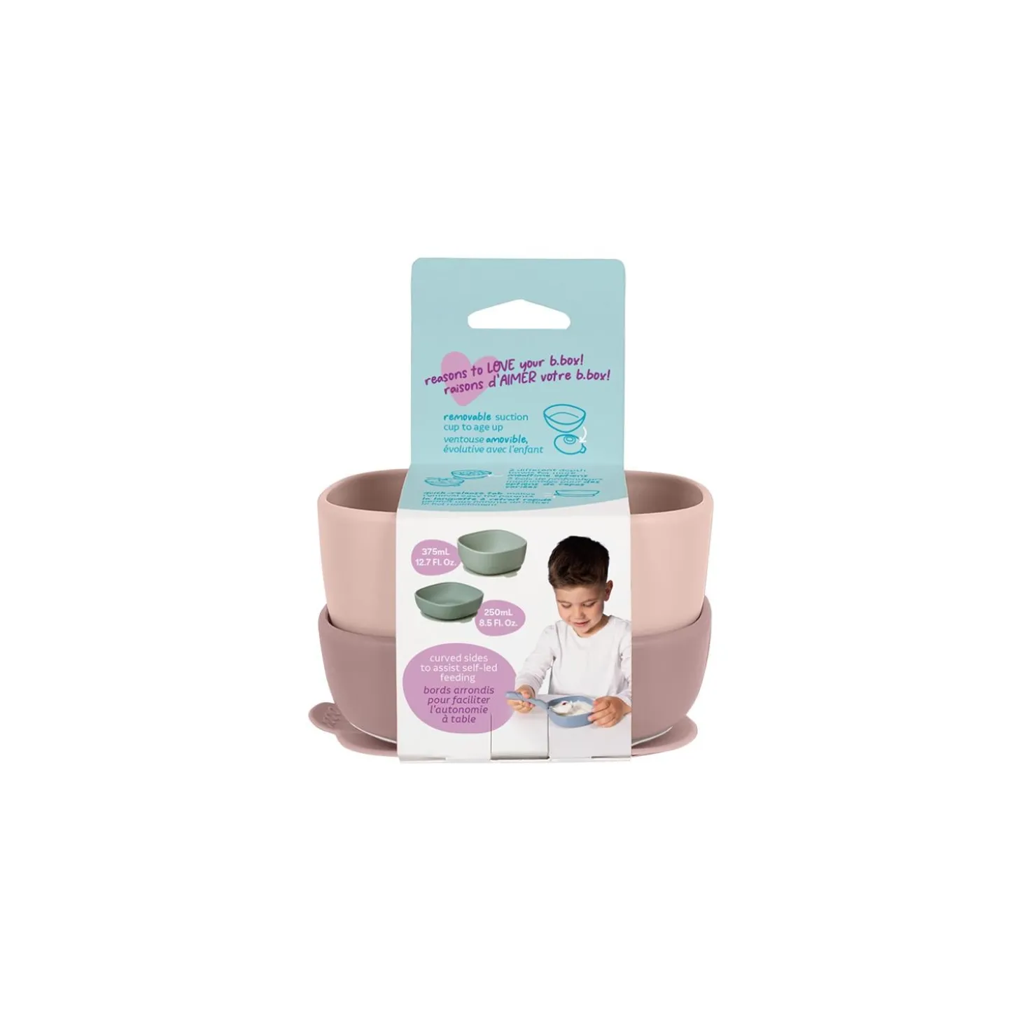 B.Box For Kids Set de bol à ventouse duo Blush