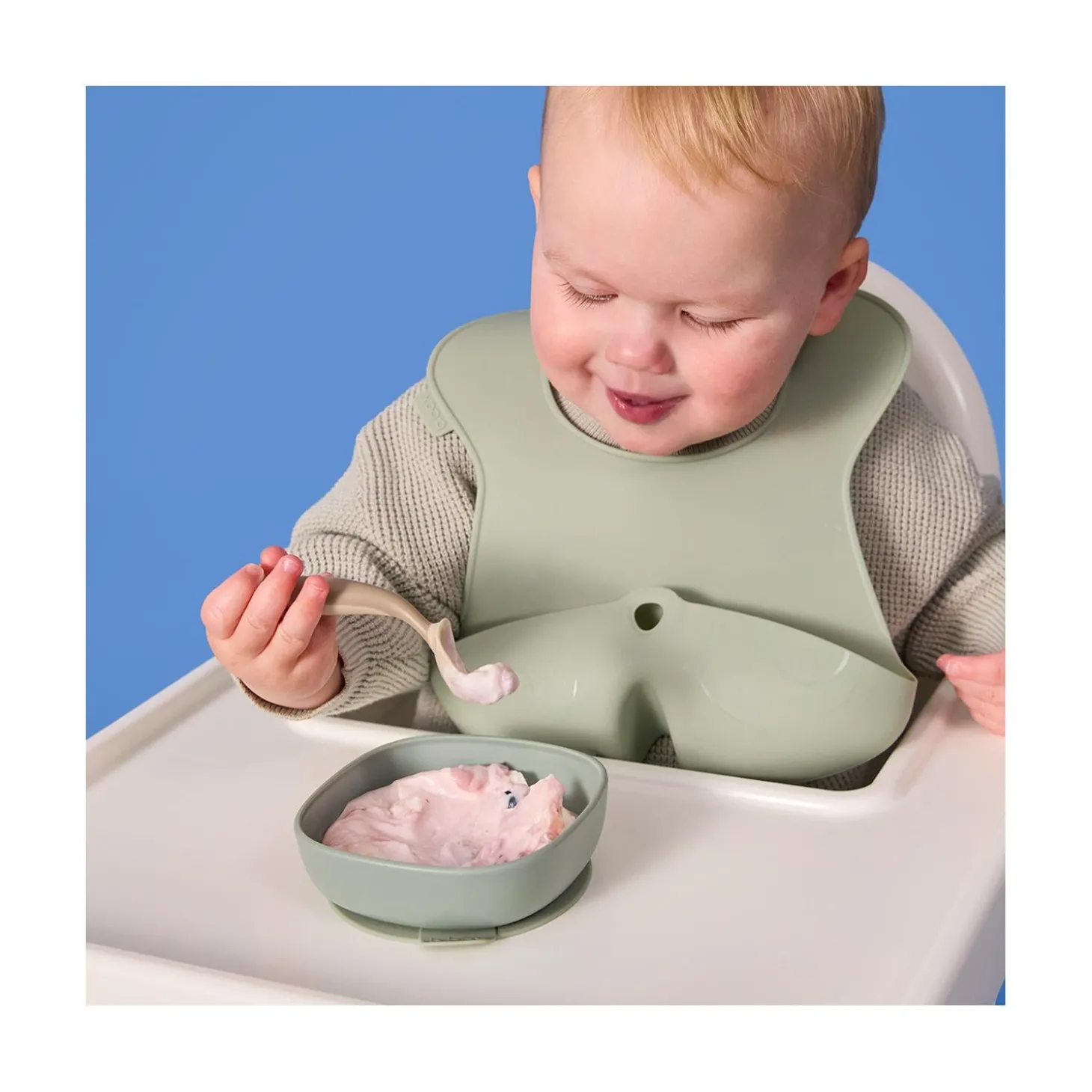 B.Box For Kids Set de bol à ventouse trio Sage