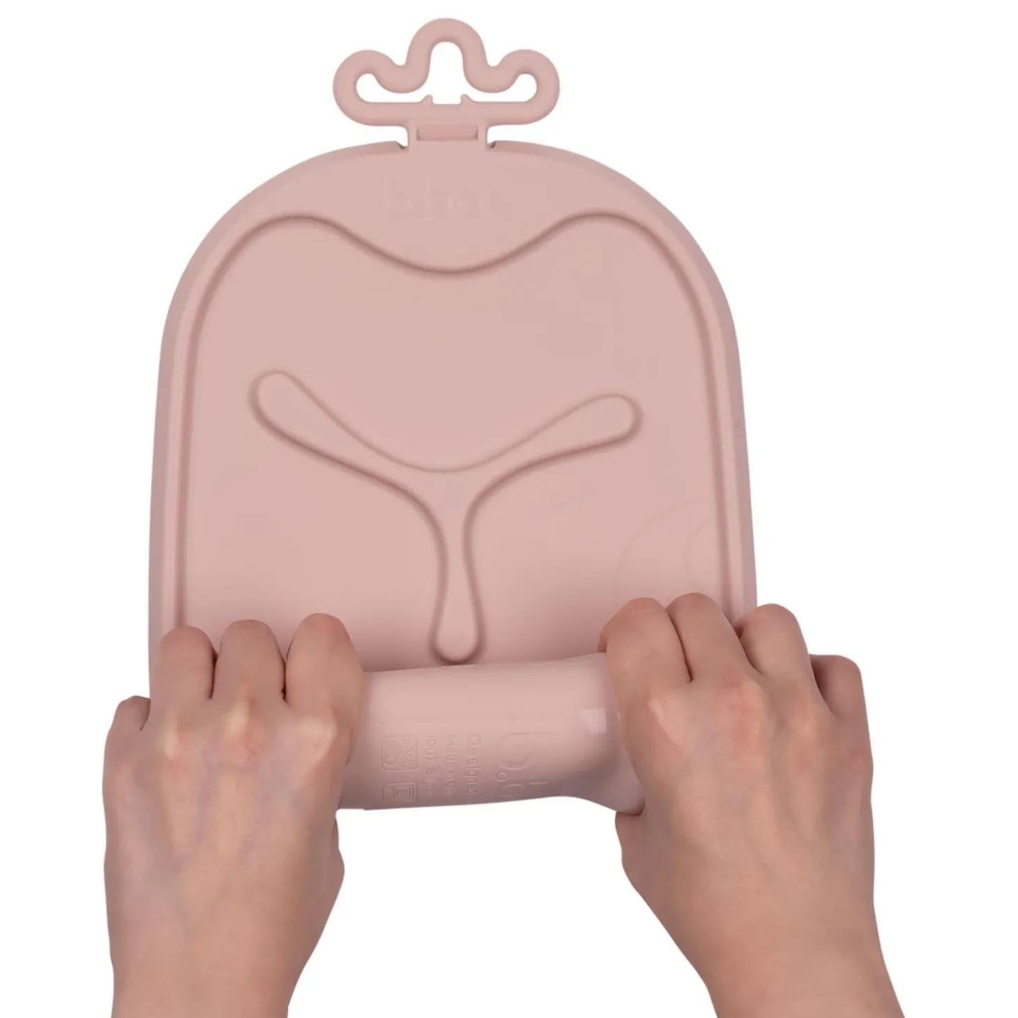 B.Box For Kids Tapis de repas en silicone Roll + Go Blush