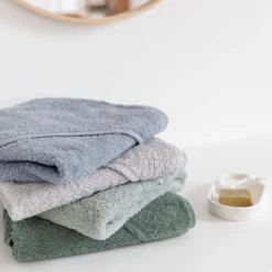 Bemini                    Cape de bain Terry    Bleu stone            75x75 cm