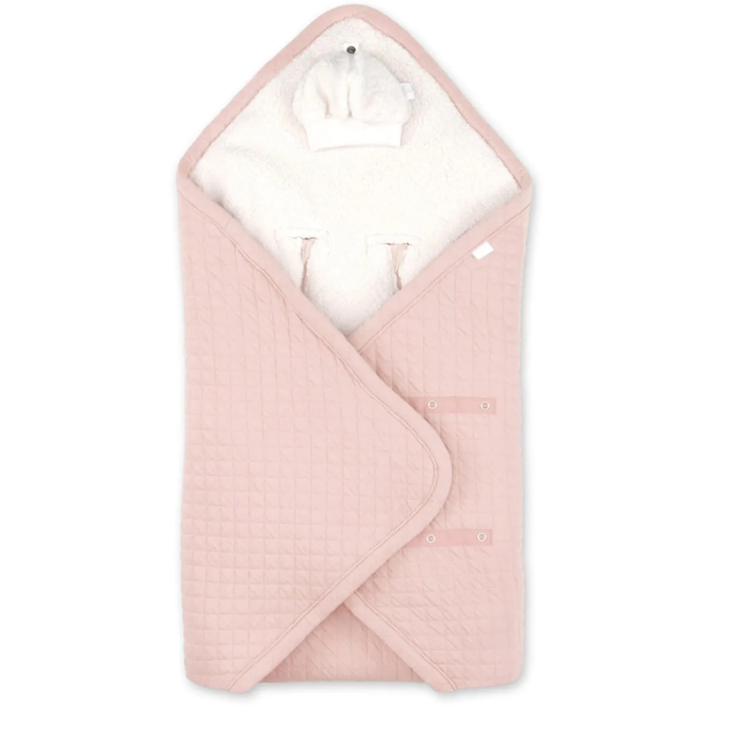 Bemini Chancelière Biside jersey + teddy Quilt 44 Blush