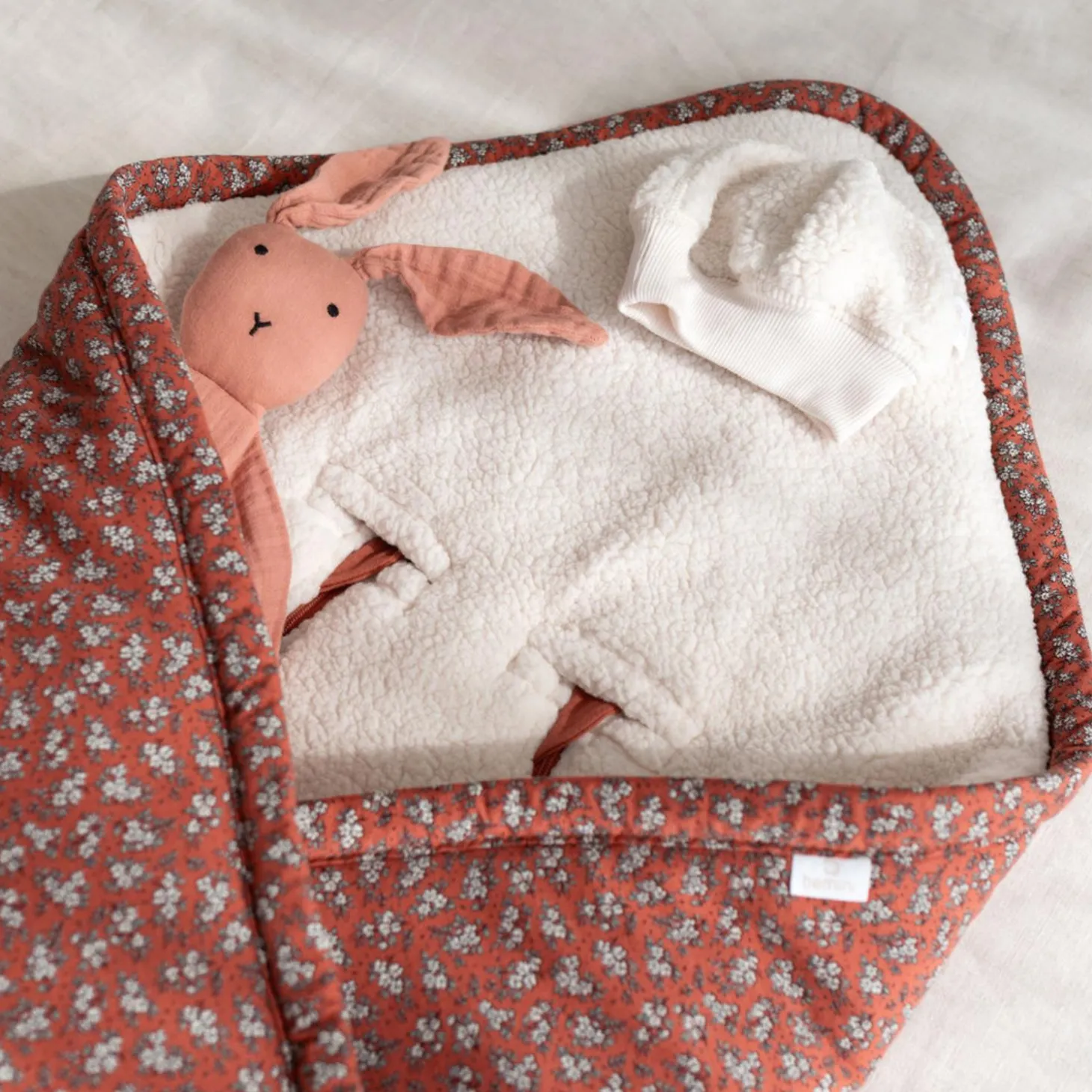 Bemini Couverture Biside Print Heidi Carmin 0-12 mois