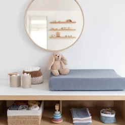 Bemini                    Housse de coussin Terry    Bleu stone            50x75 cm