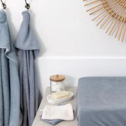 Bemini Housse de coussin Terry Bleu stone 50x75 cm