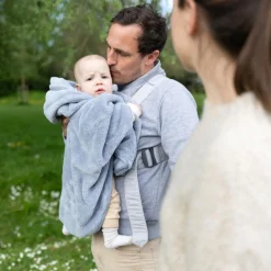 Bemini Poncho de voyage Softy jersey Bleu Stone 9-36 mois