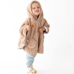 Bemini Poncho de voyage Softy jersey Beige Naturel 9-36 mois